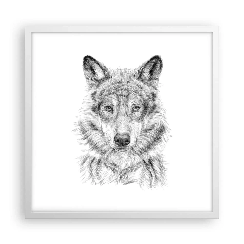 Plakát v bílém rámu - Rozený vůdce - 50x50 cm