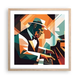 Plakát v rámu světlý dub - Celý tento jazz - 50x50 cm