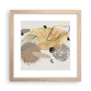 Plakát v rámu světlý dub - Abstraktní švestka - 30x30 cm