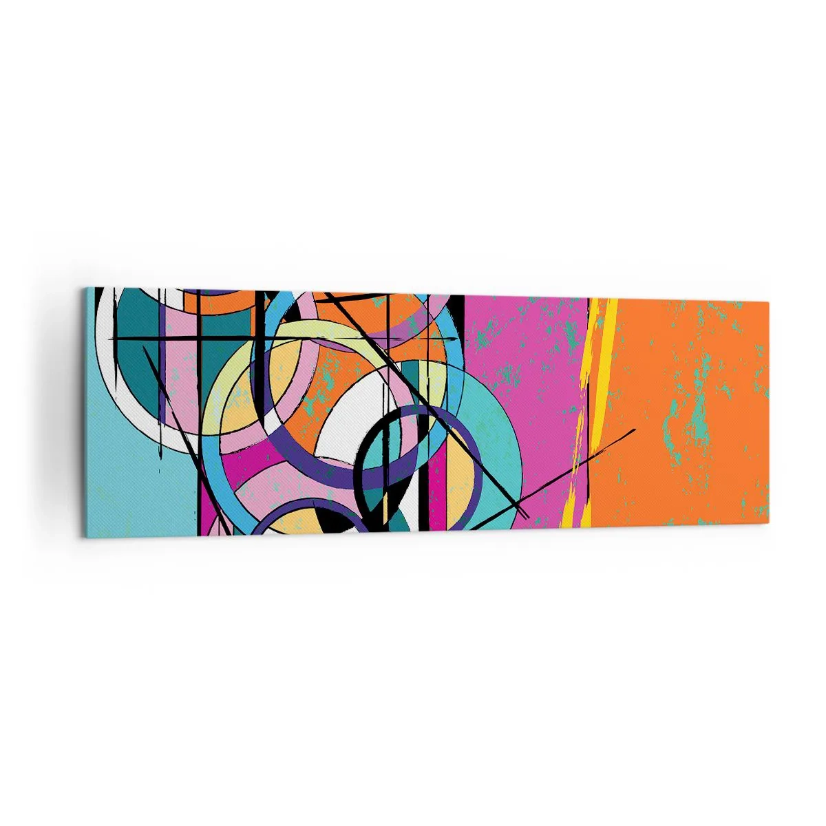 Obraz na plátně - Kruh za kruhem - 160x50 cm