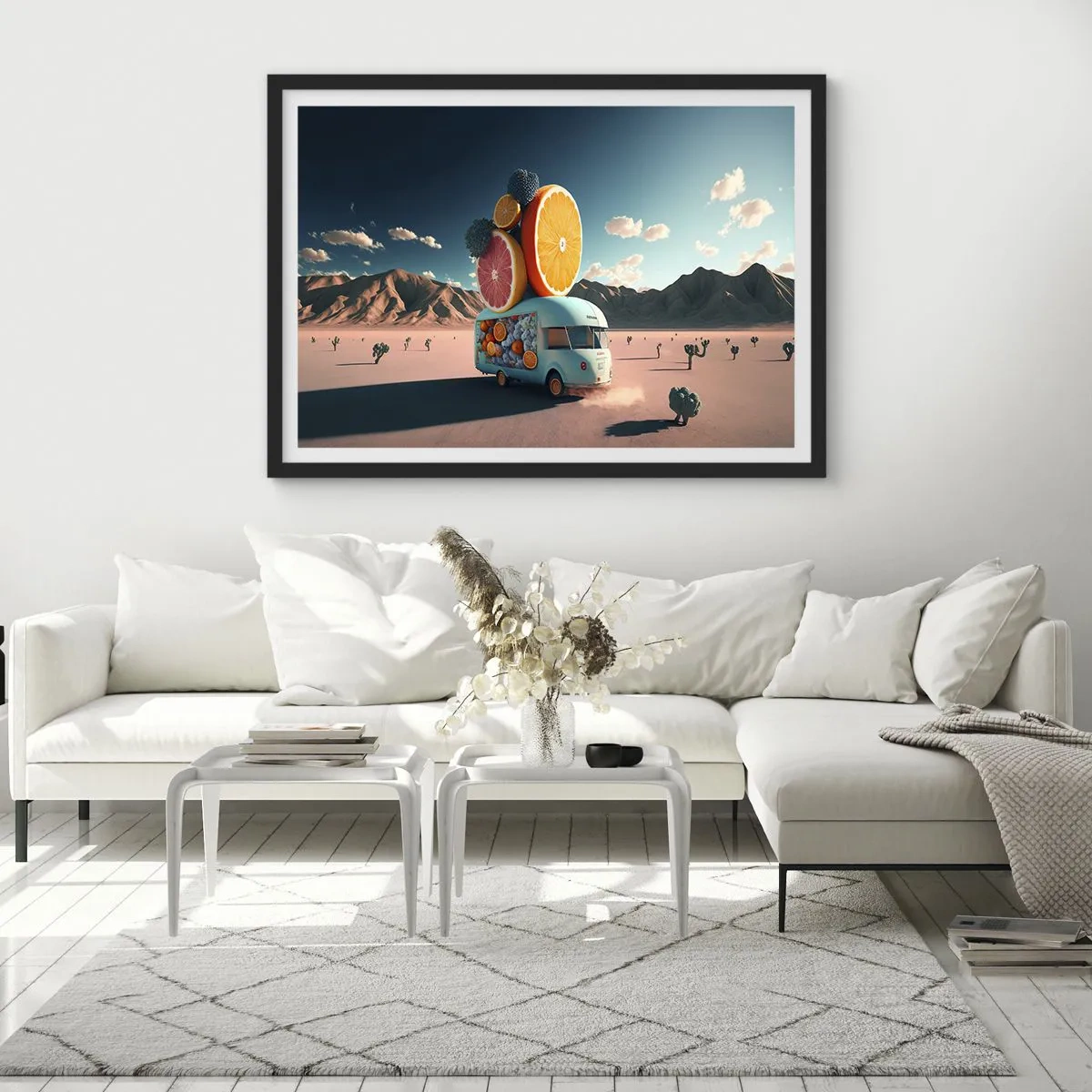 Plakát v černém rámu - Chuť prázdnin - 70x50 cm