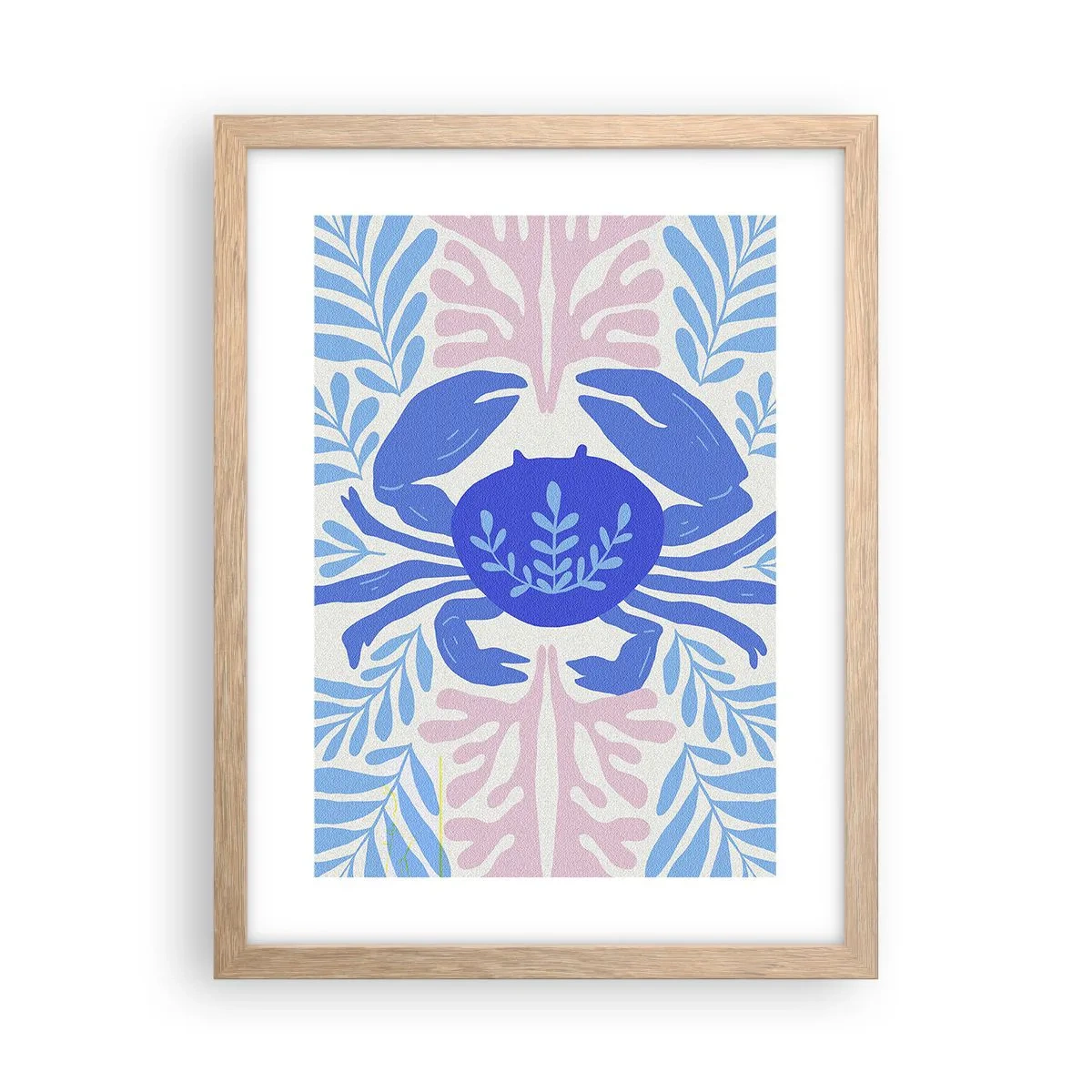 Plakát v rámu světlý dub - Jako mořský květ - 30x40 cm