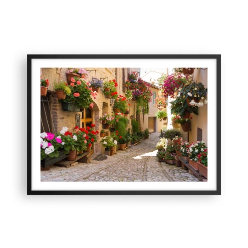 Plakát v černém rámu - V záplavě květin - 70x50 cm
