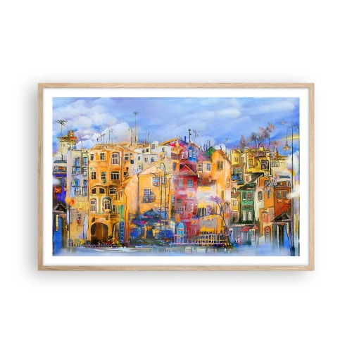 Plakát v rámu světlý dub - Jsme spolu - 91x61 cm