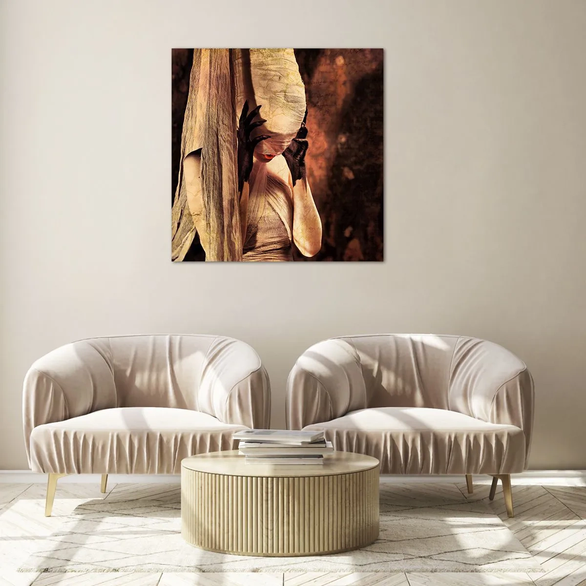 Obraz na skle - Mezi dobrem a zlem - 70x70 cm