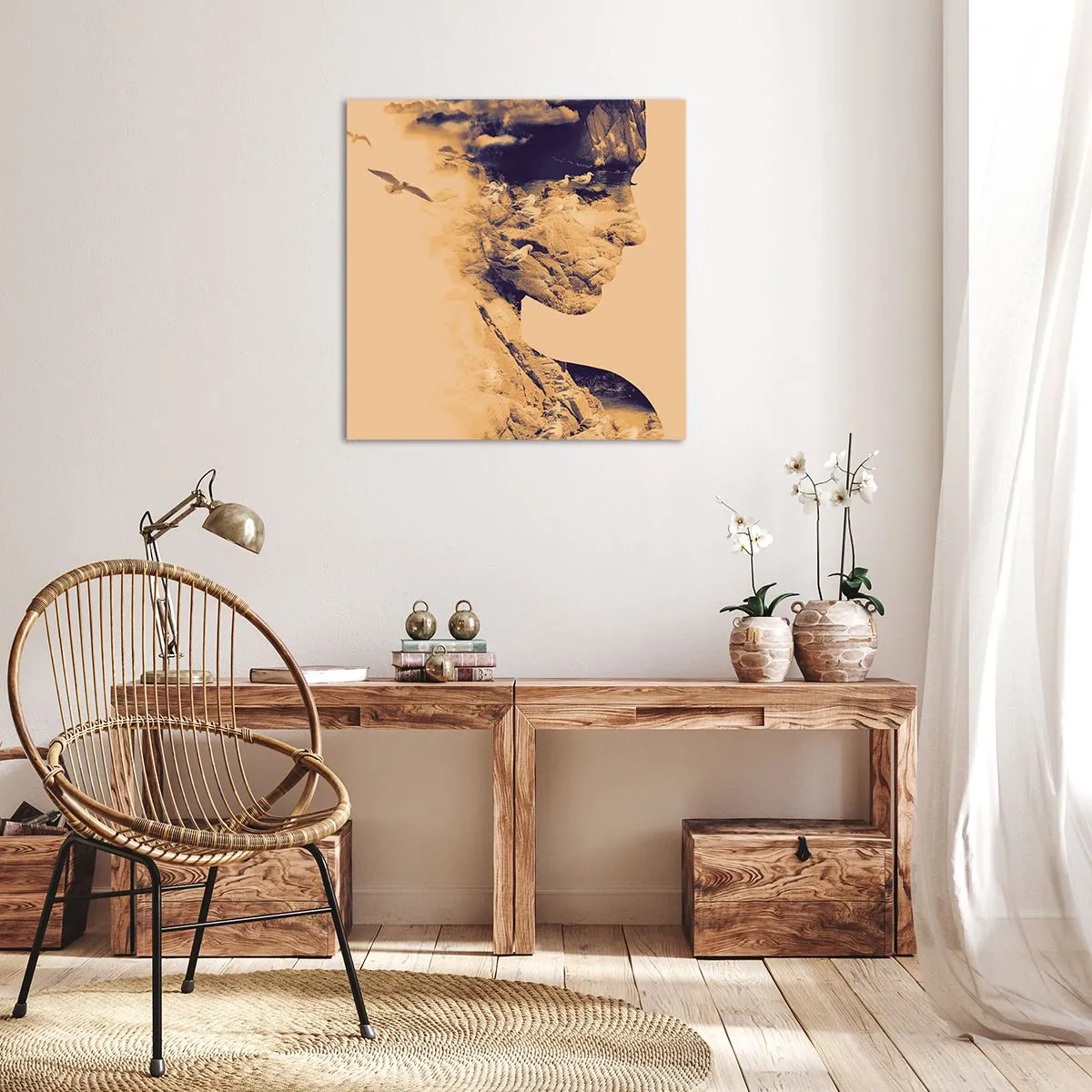 Obraz na plátně - Krásná od přírody - 60x60 cm