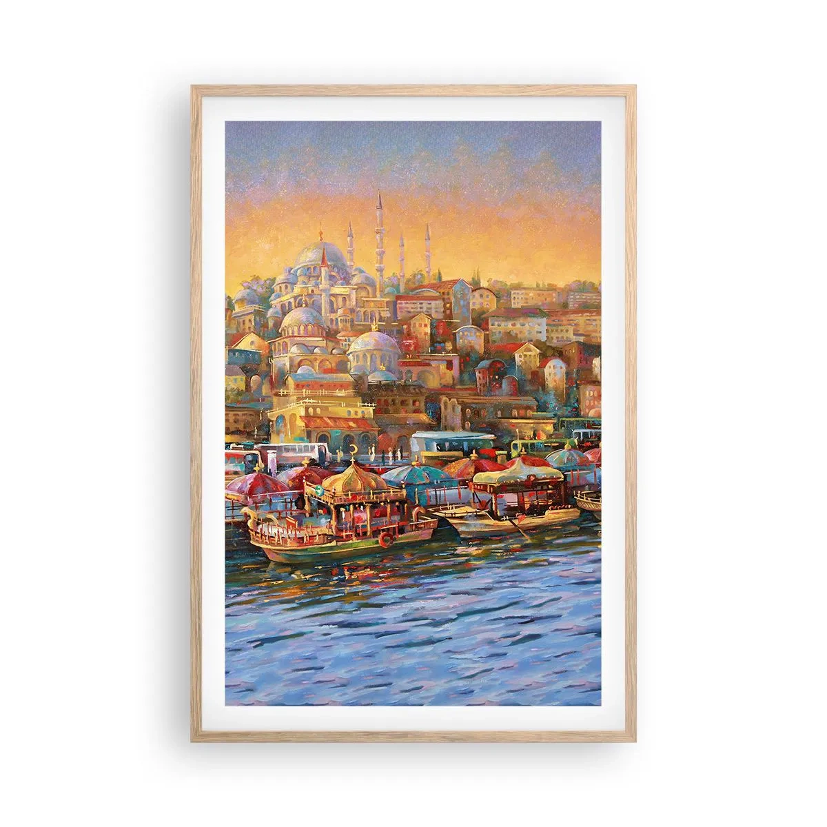 Plakát v rámu světlý dub - Istanbulský příběh - 61x91 cm