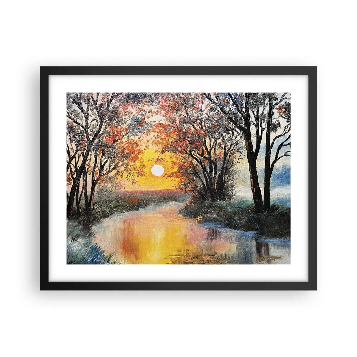 Plakát v černém rámu - Podzimní nádech - 50x40 cm