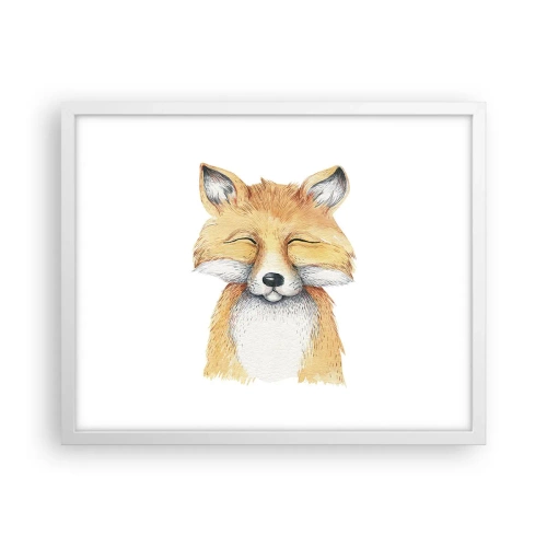 Plakát v bílém rámu - Liščí rozladěnost - 50x40 cm
