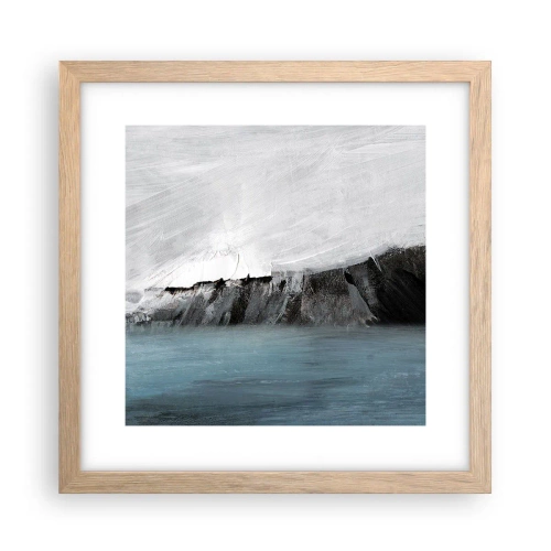 Plakát v rámu světlý dub - Voda – země: střet živlů - 30x30 cm