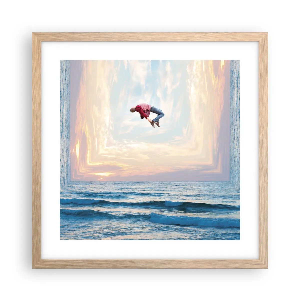 Plakát v rámu světlý dub - Do jiné dimenze - 40x40 cm