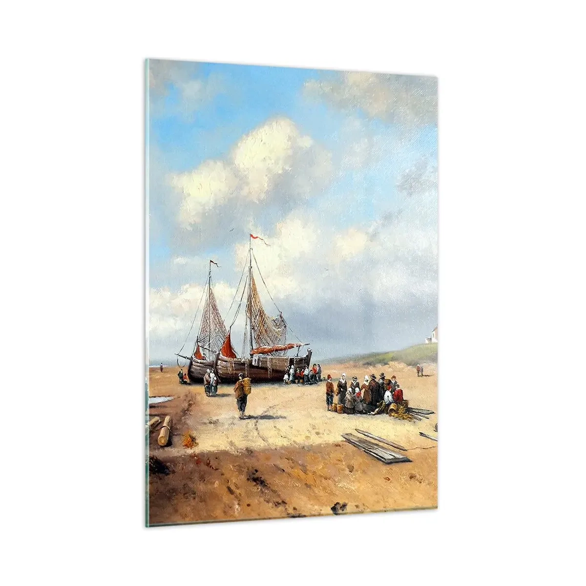 Obraz na skle - Po úspěšném rybolovu - 50x70 cm