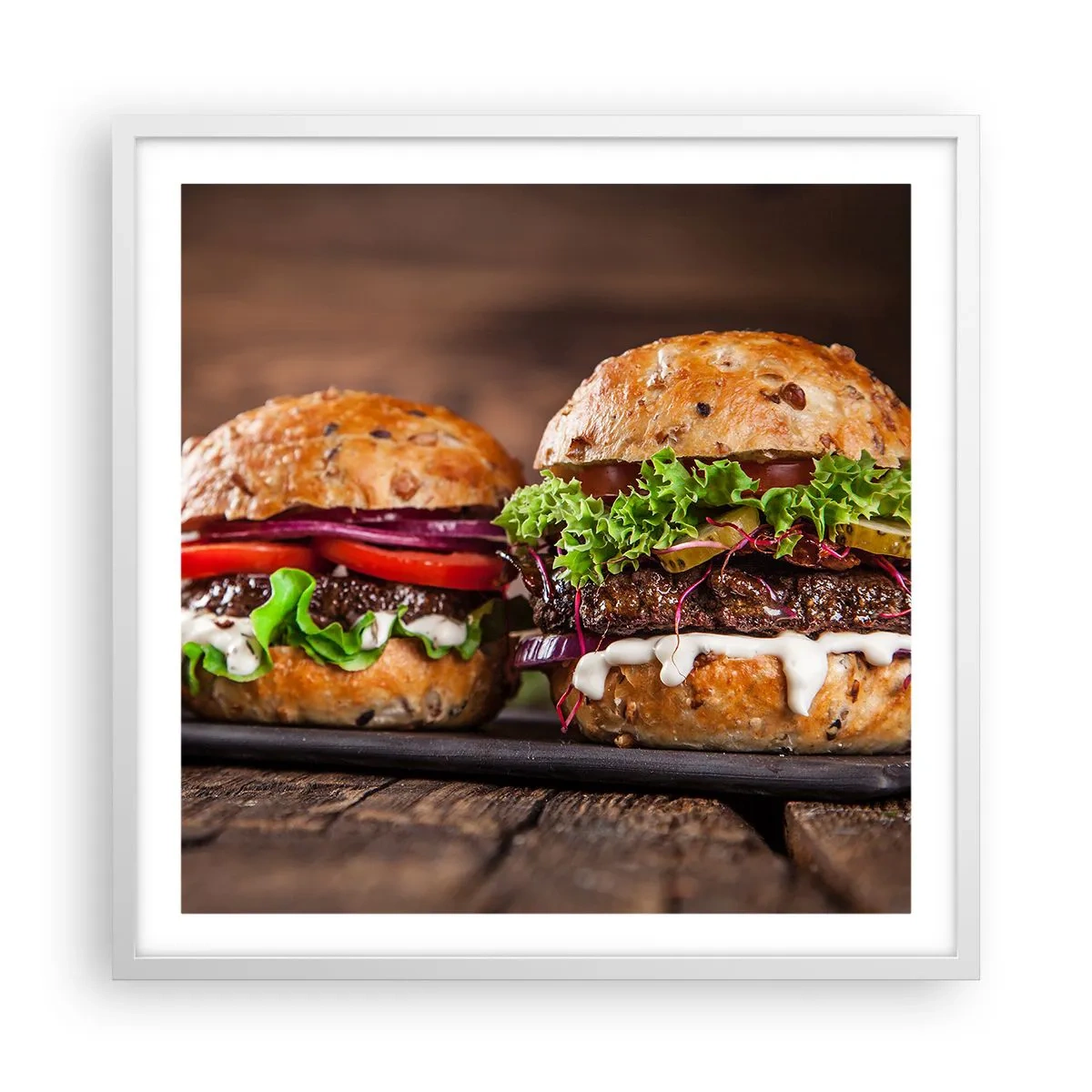 Plakát v bílém rámu - American dream - 60x60 cm