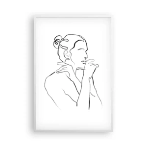 Plakát v bílém rámu - Akt: smyslné tajemství - 61x91 cm