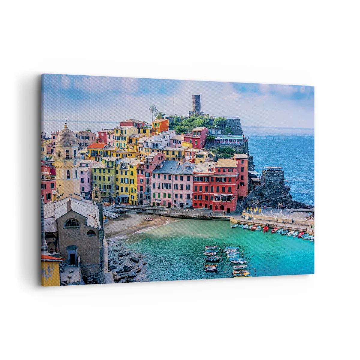 Obraz na plátně - Středomořské kouzelné městečko - 120x80 cm