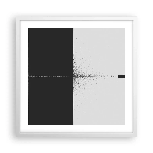Plakát v bílém rámu - Přímo k cílu - 50x50 cm