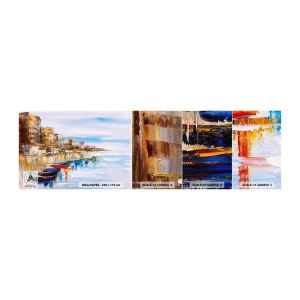 Fototapeta Vzorek Standard Eco - Vícebarevný městský přístav - Krajina, Přístav, Pobřeží - 100x30 cm
