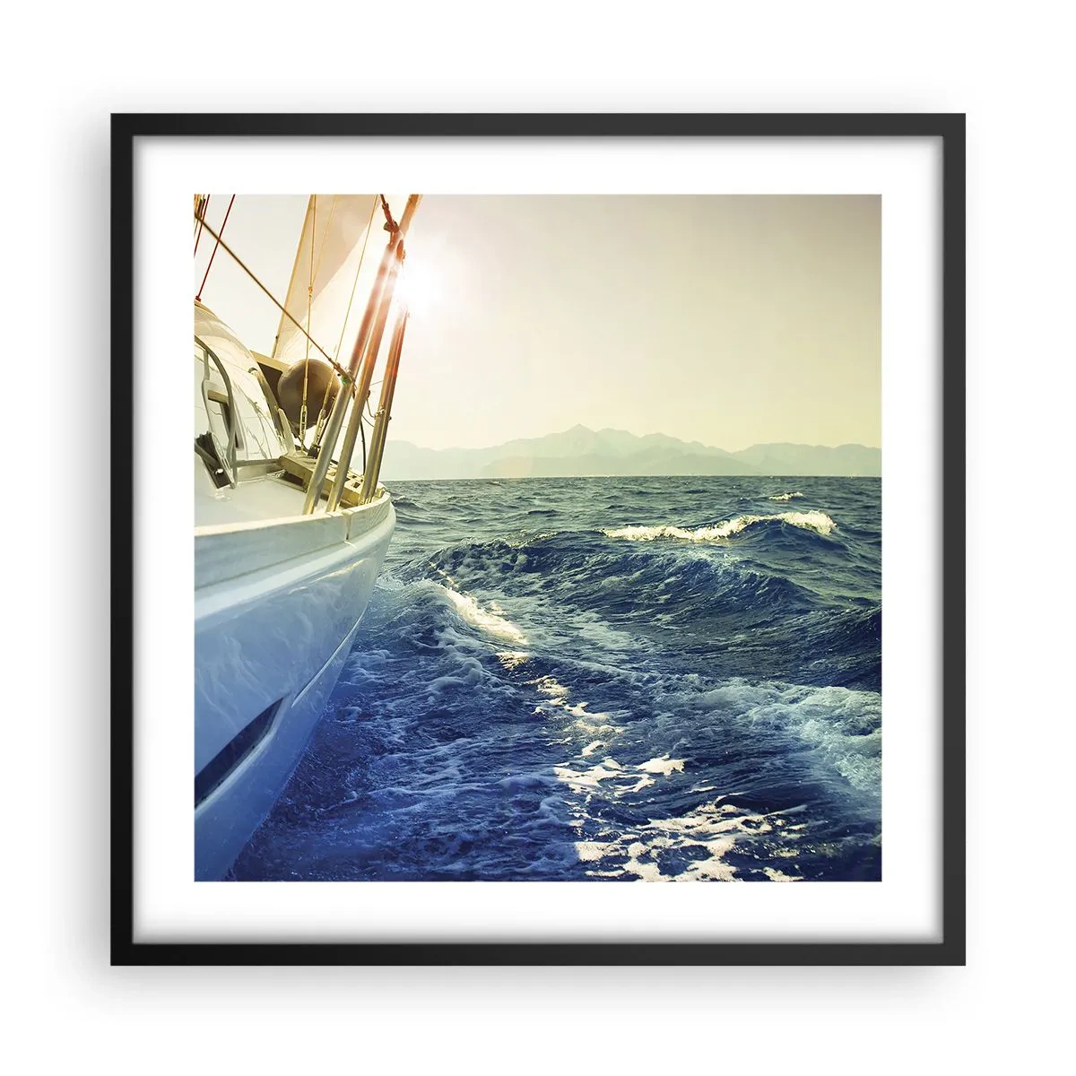 Plakát v černém rámu - Za dobrodružstvím - 50x50 cm