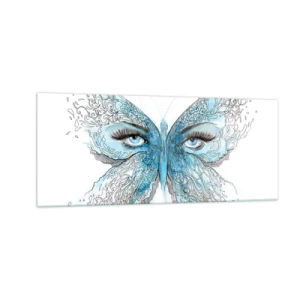 Obraz na skle - Sýkora modřinka eros - 100x40 cm