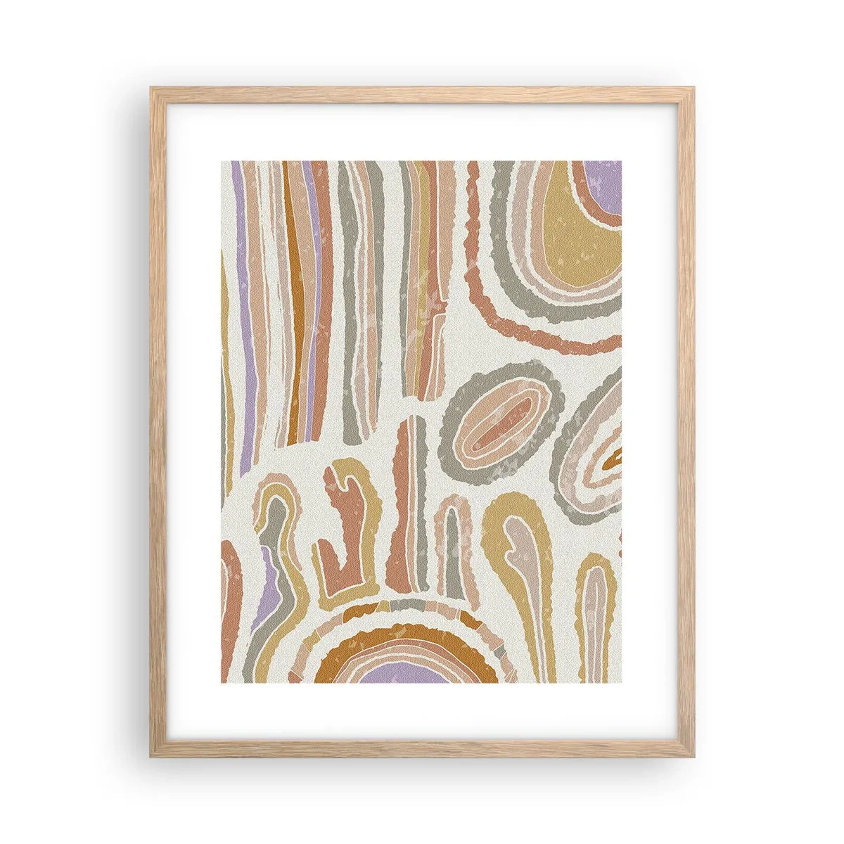Plakát v rámu světlý dub - Barevné průřezy - 40x50 cm