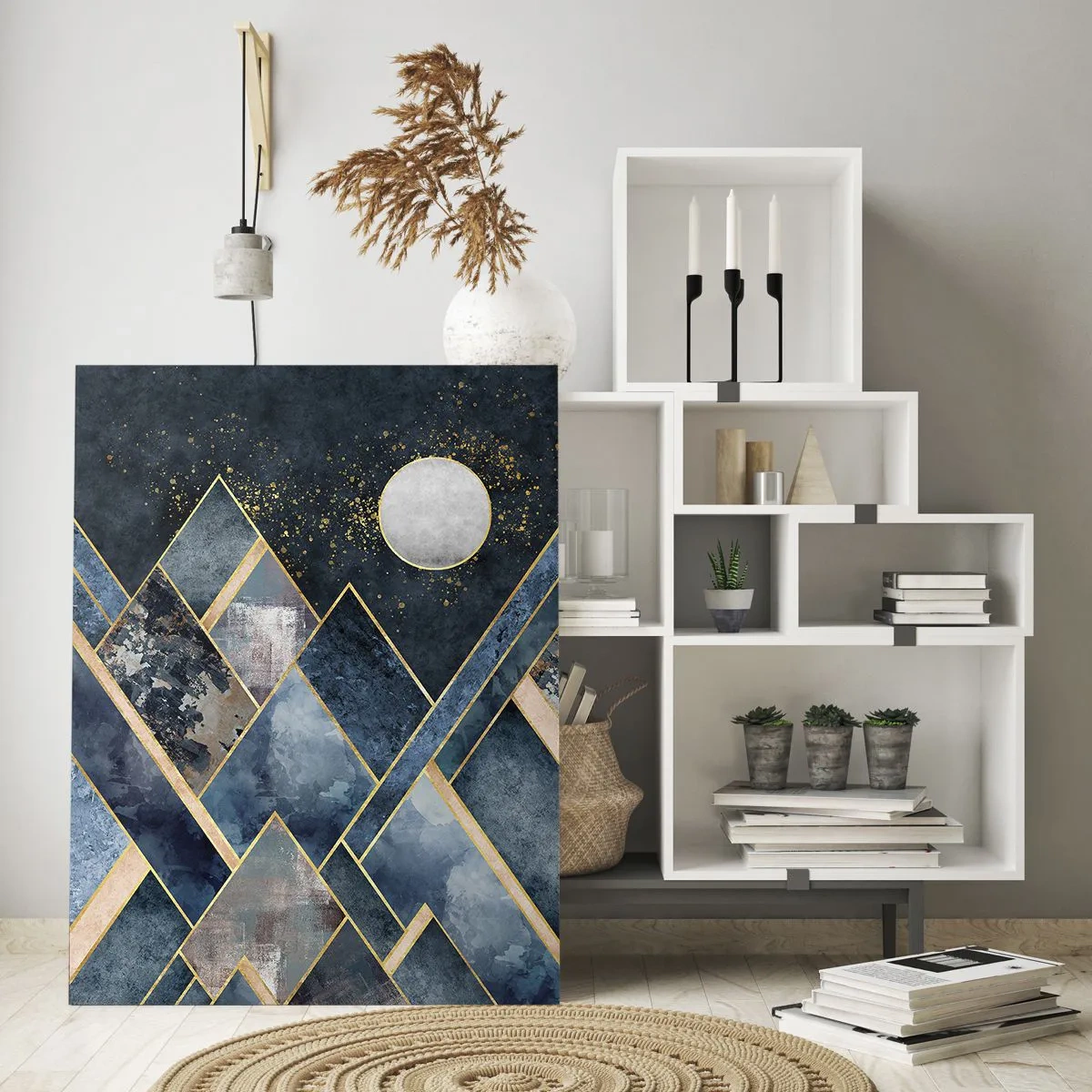 Obraz na skle - Geometrická krajina - 50x70 cm