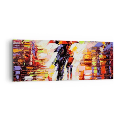Obraz na plátně - Společně přes noc a déšť - 140x50 cm