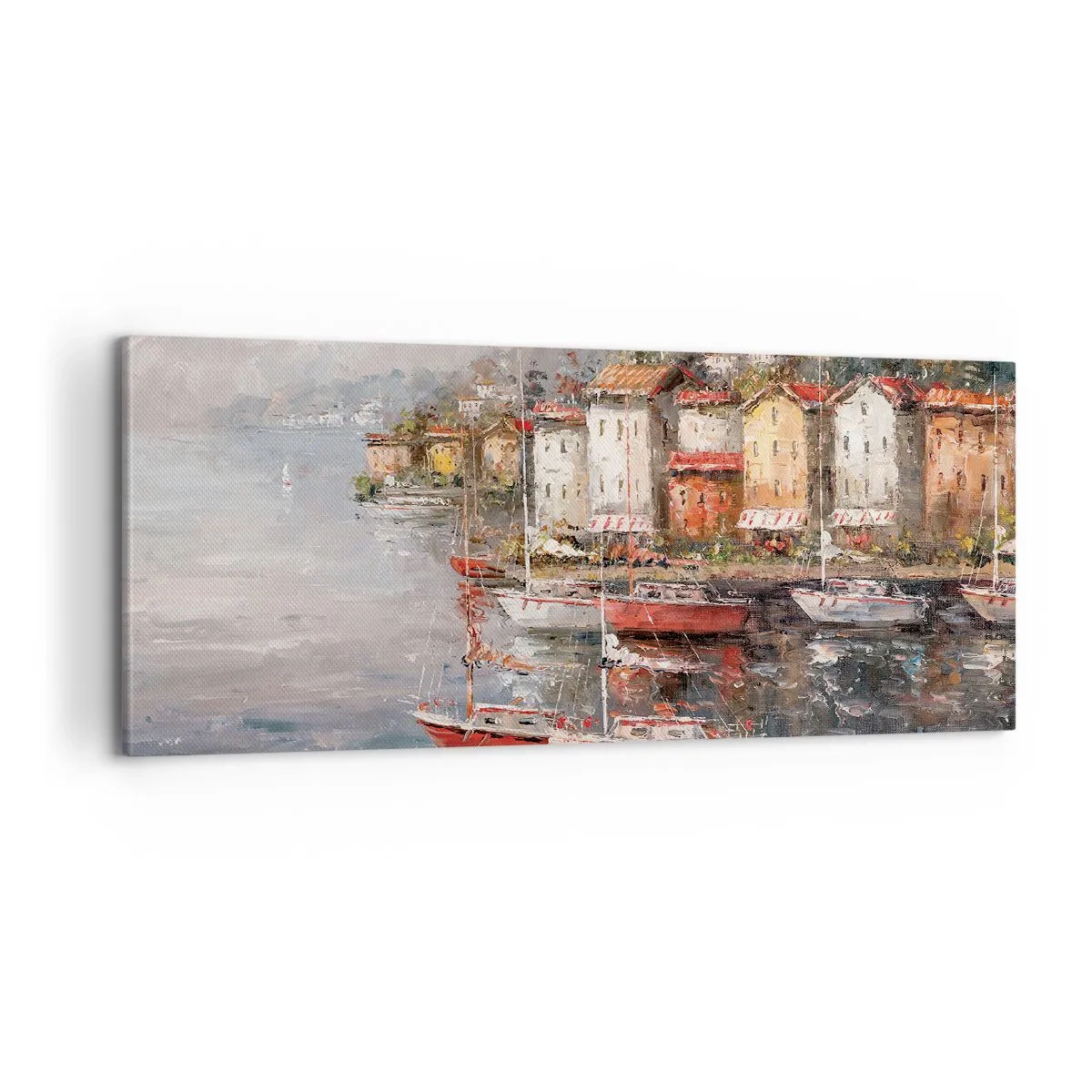 Obraz na plátně - Romantický přístav - 100x40 cm