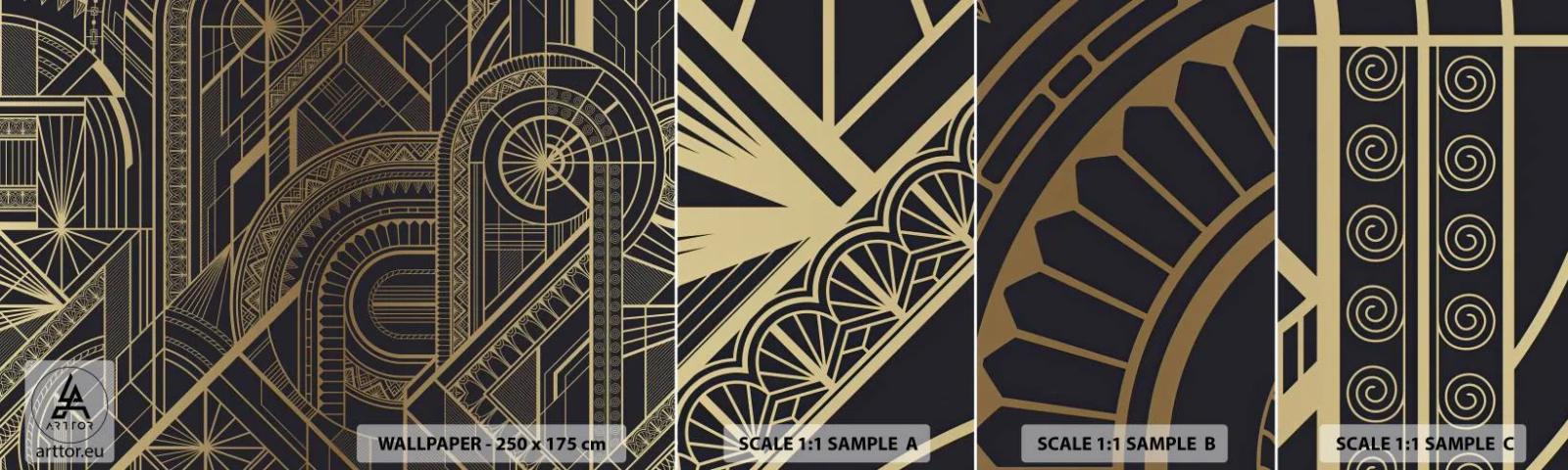 Vzor Fototapety Samolepicí Deluxe Sticker - Koncepty, nápady, plány - Abstrakce, Kus, Ornament - 100x30 cm