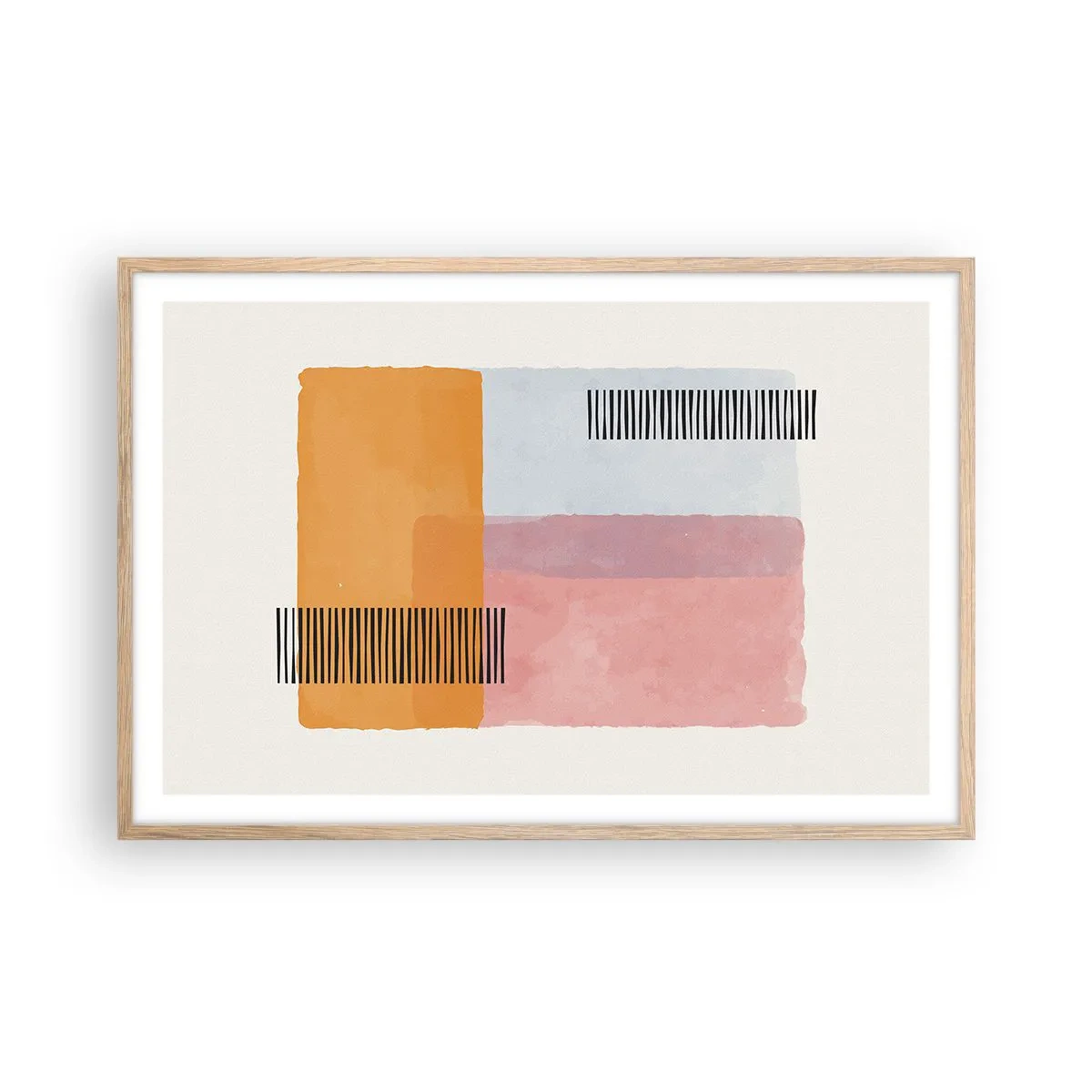 Plakát v rámu světlý dub - Z rohu do rohu - 91x61 cm