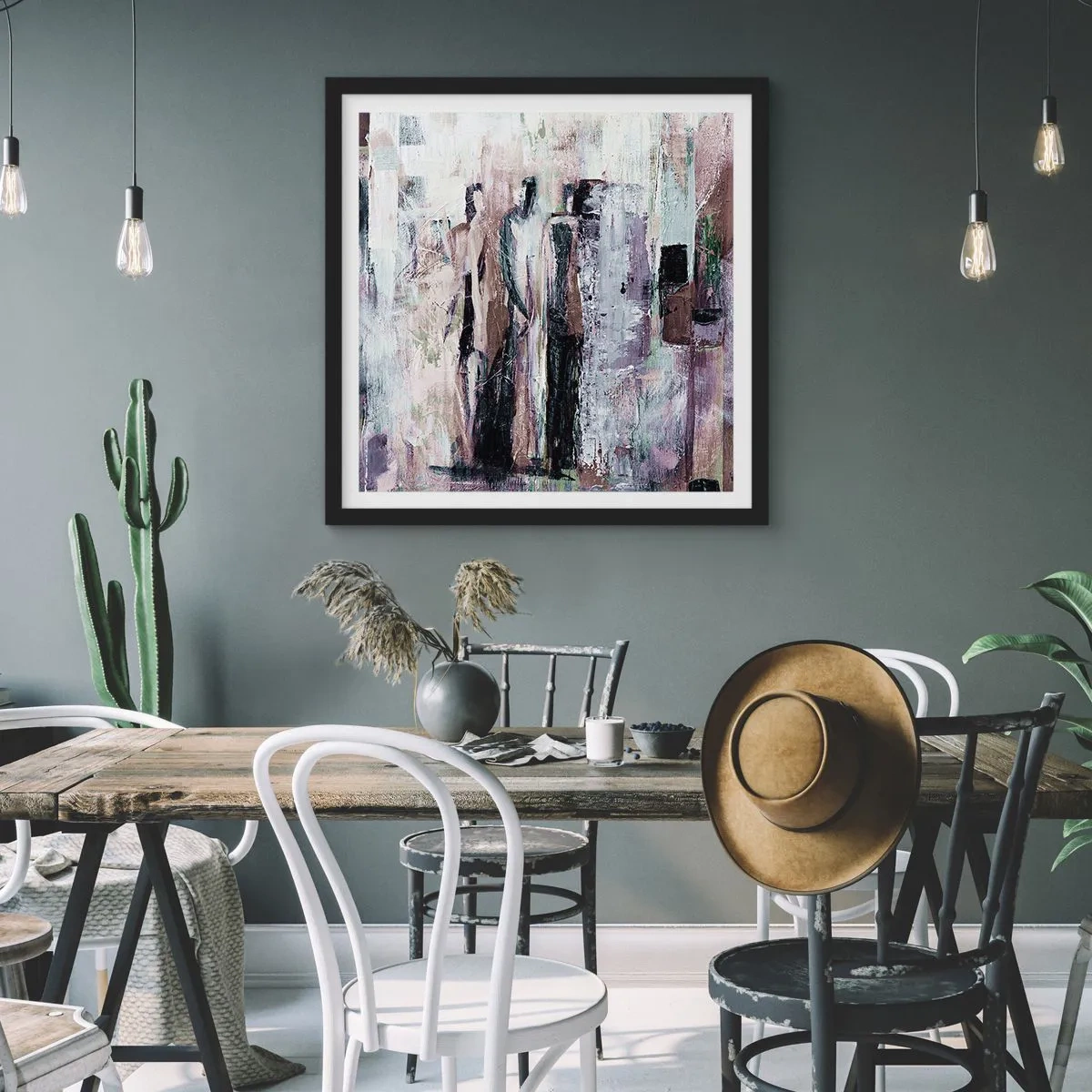 Plakát v černém rámu - Tajemná trojice - 40x40 cm