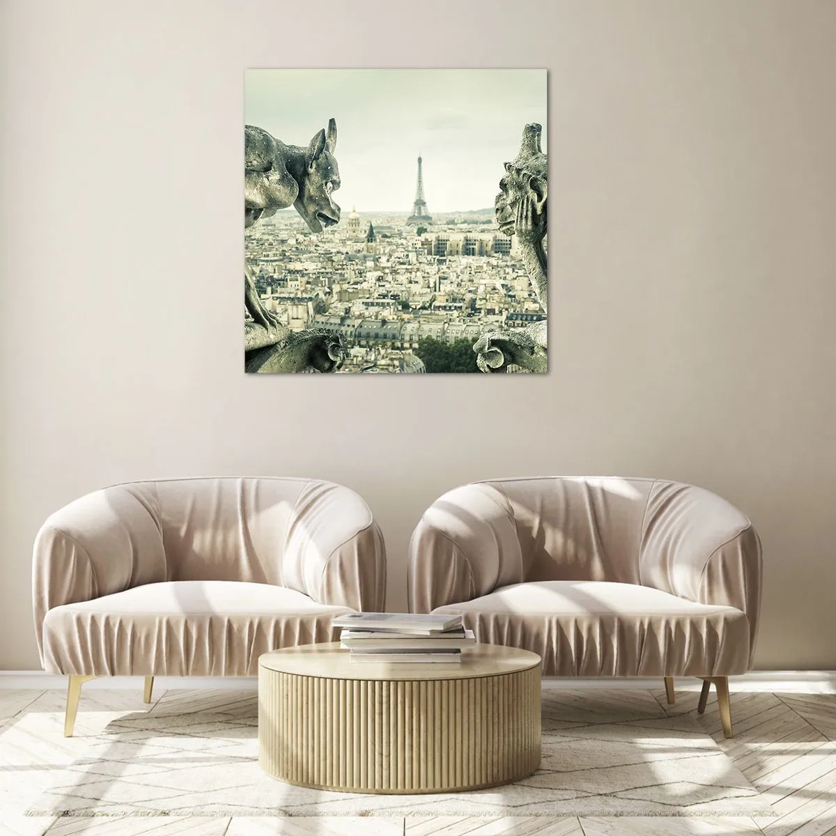 Obraz na skle - Pařížské povídání - 30x30 cm