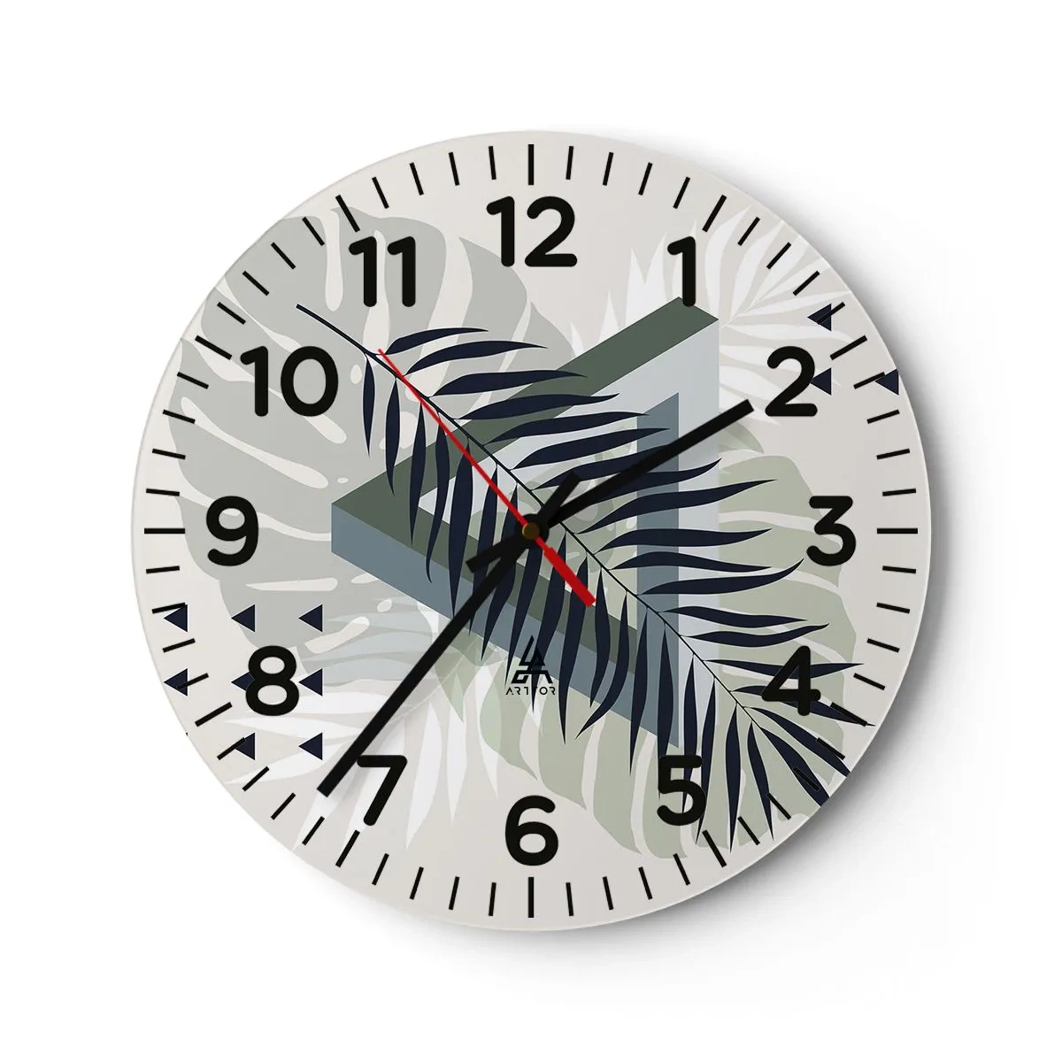 Nástěnné hodiny - Příroda a geometrie – dva řády? - 40x40 cm