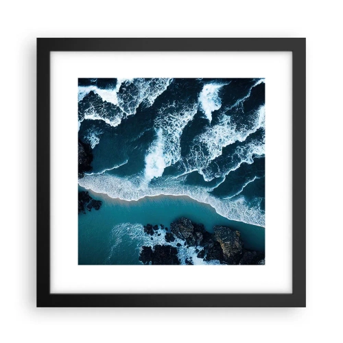 Plakát v černém rámu - Zahalené do vln - 30x30 cm
