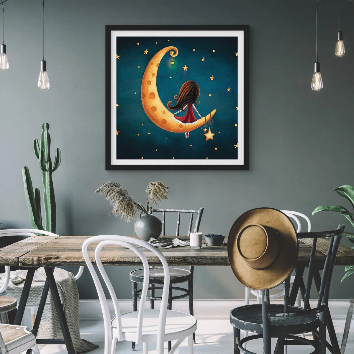 Plakát v černém rámu - Kdysi dávno… - 50x50 cm