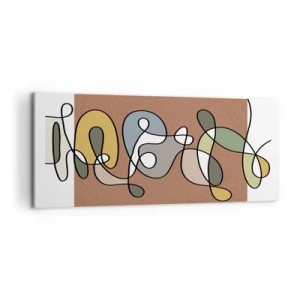 Obraz na plátně - Abstrakce, která stojí za úsměv - 100x40 cm