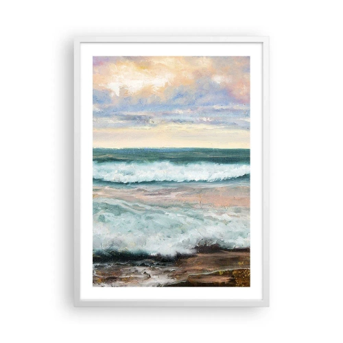 Plakát v bílém rámu - Tady uhladíš duši - 50x70 cm