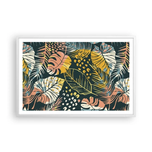 Plakát v bílém rámu - Listová fantazie - 91x61 cm