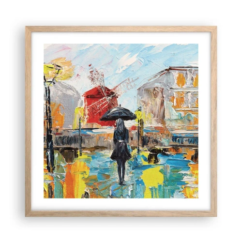 Plakát v rámu světlý dub - Pařížské legendy - 50x50 cm