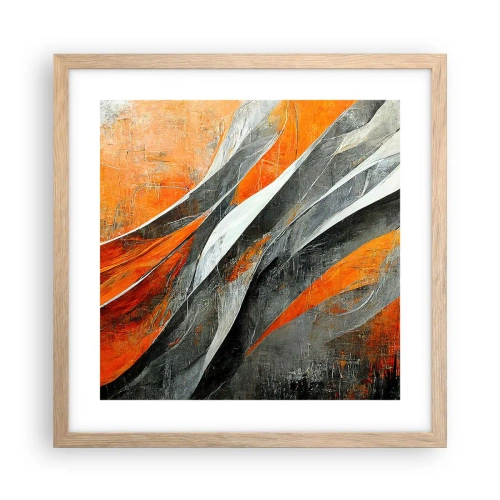 Plakát v rámu světlý dub - Žár a chlad - 40x40 cm