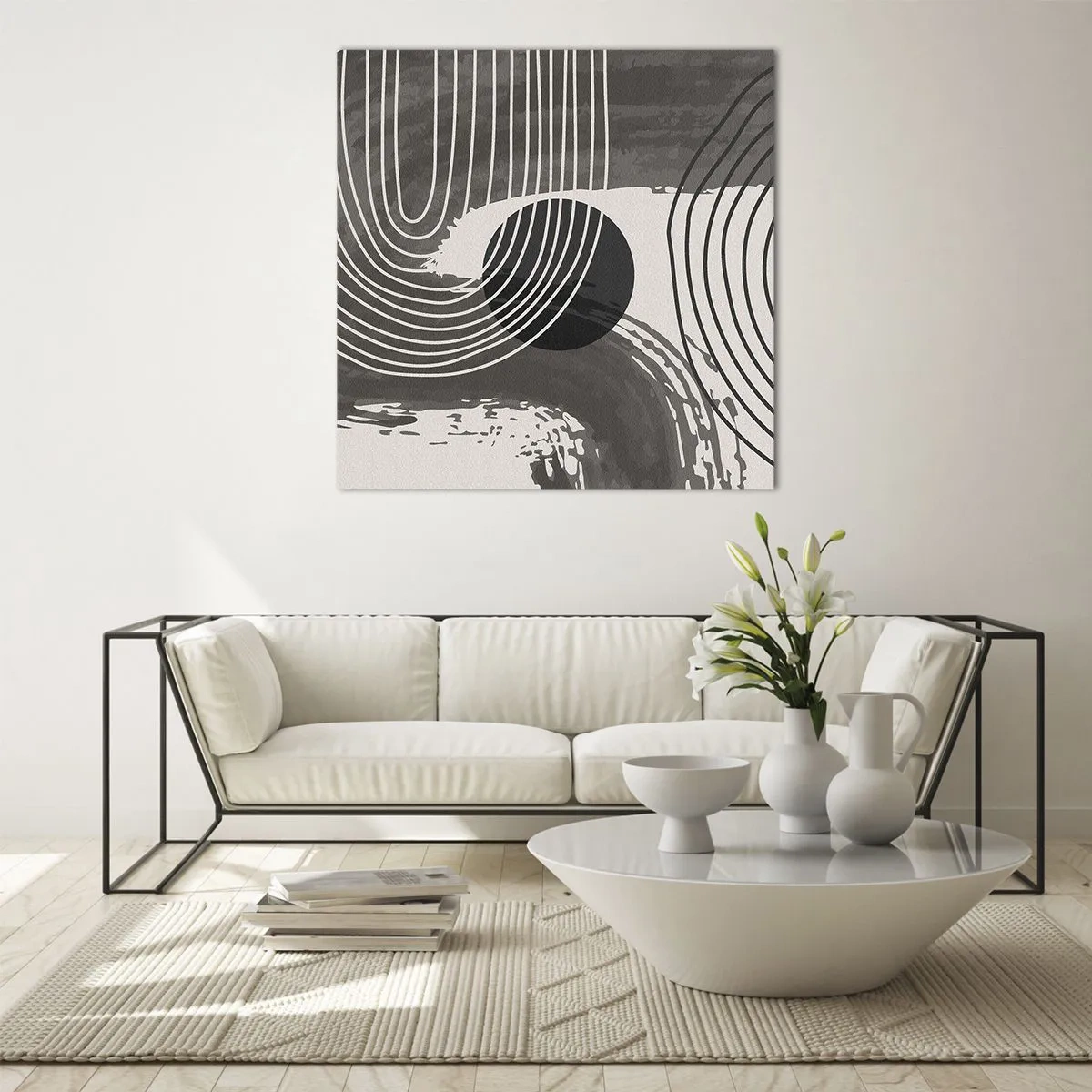 Obraz na skle - Ovál vítězí - 60x60 cm