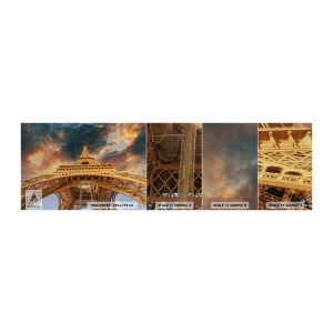 Vzor Fototapety Premium Sand - Jak lidstvo dosáhlo nebe - Eiffelova věž, Architektura, Paříž - 100x30 cm
