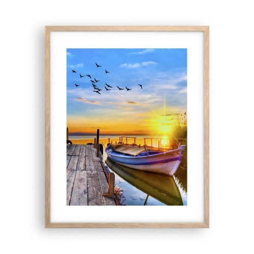 Plakát v rámu světlý dub - Na shledanou zítra - 40x50 cm