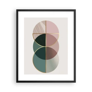 Plakát v černém rámu - Kruhy… - 40x50 cm