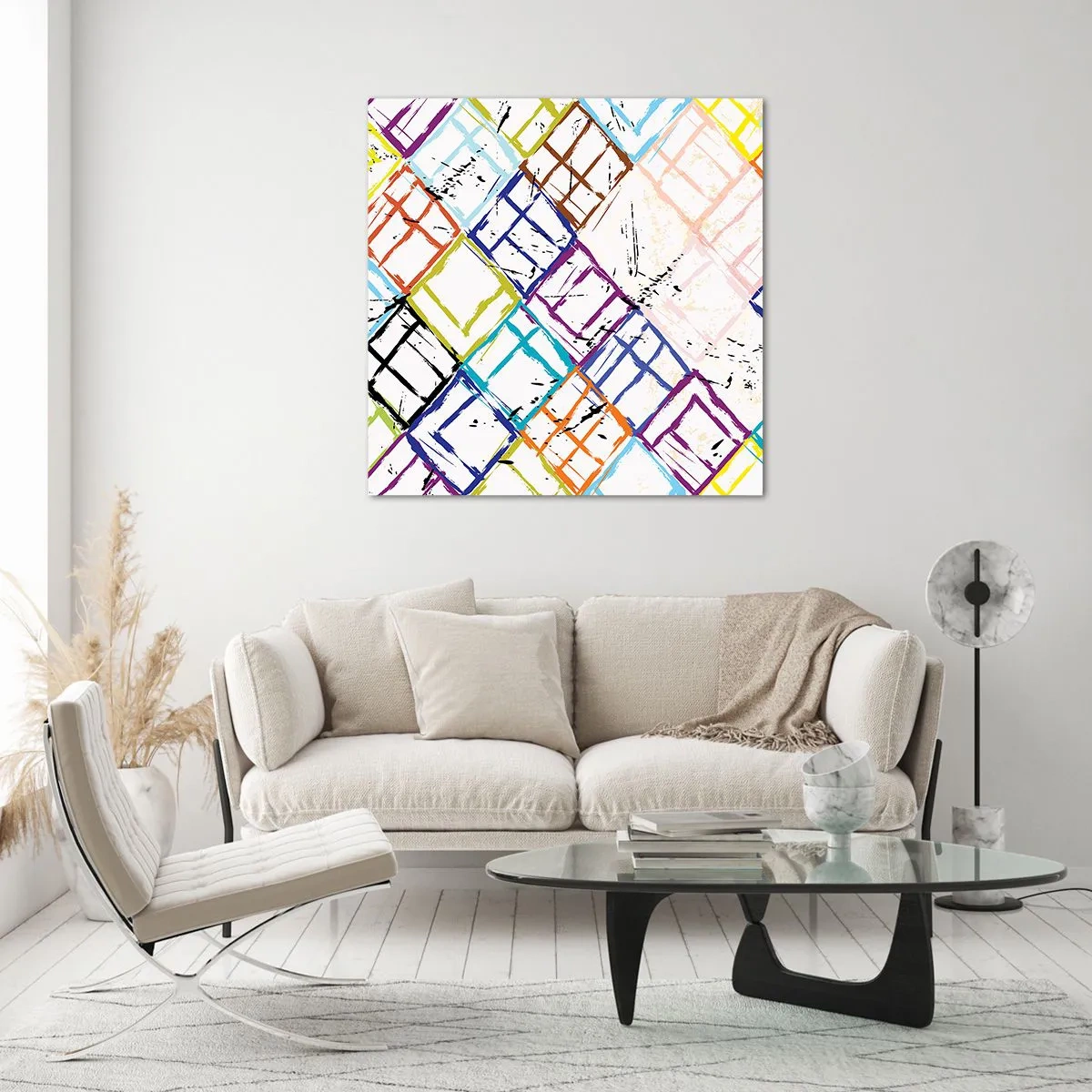 Obraz na skle - Buňky k pronájmu - 60x60 cm