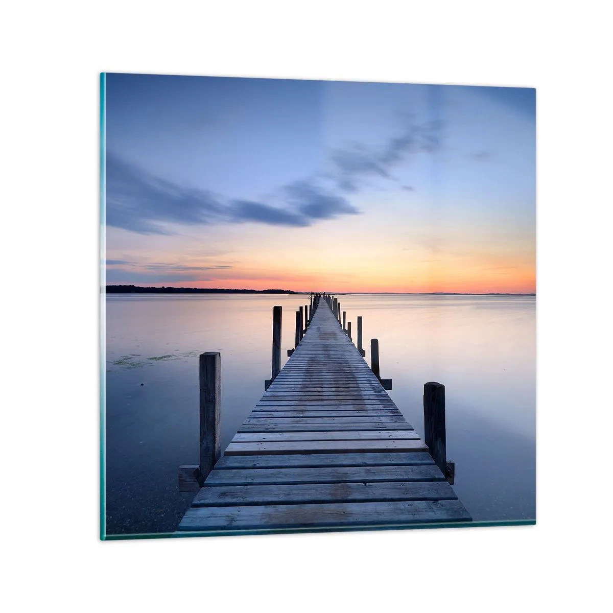 Obraz na skle - Klid příjemného soumraku - 40x40 cm