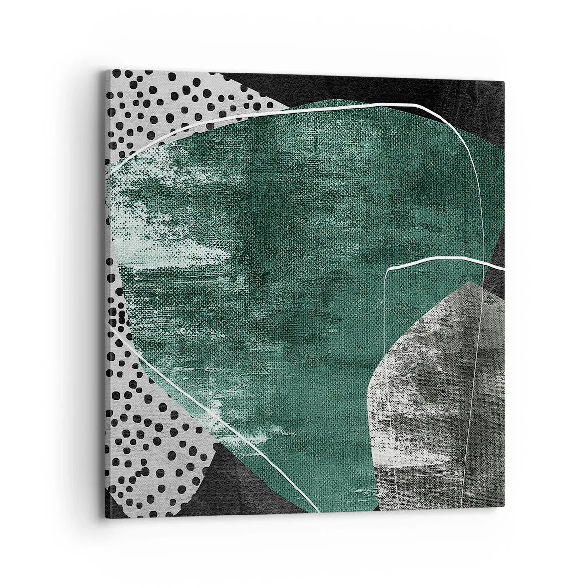 Obraz na plátně - Barevná abstrakce se zlatou vločkou - 70x70 cm