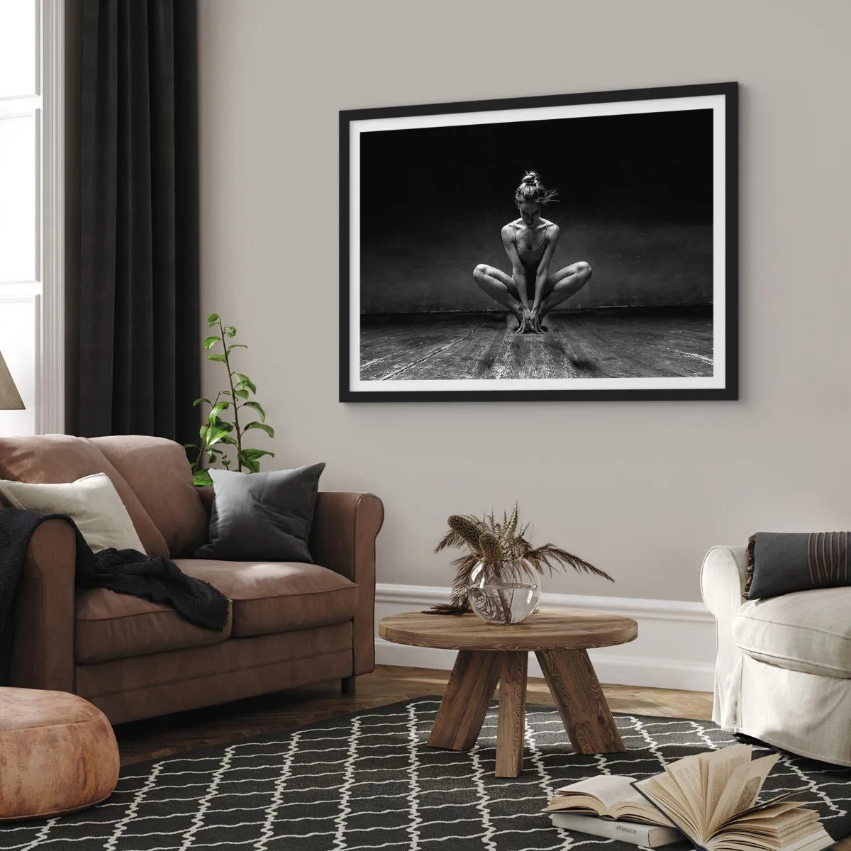 Plakát v černém rámu - Koncentrace taneční energie - 50x40 cm