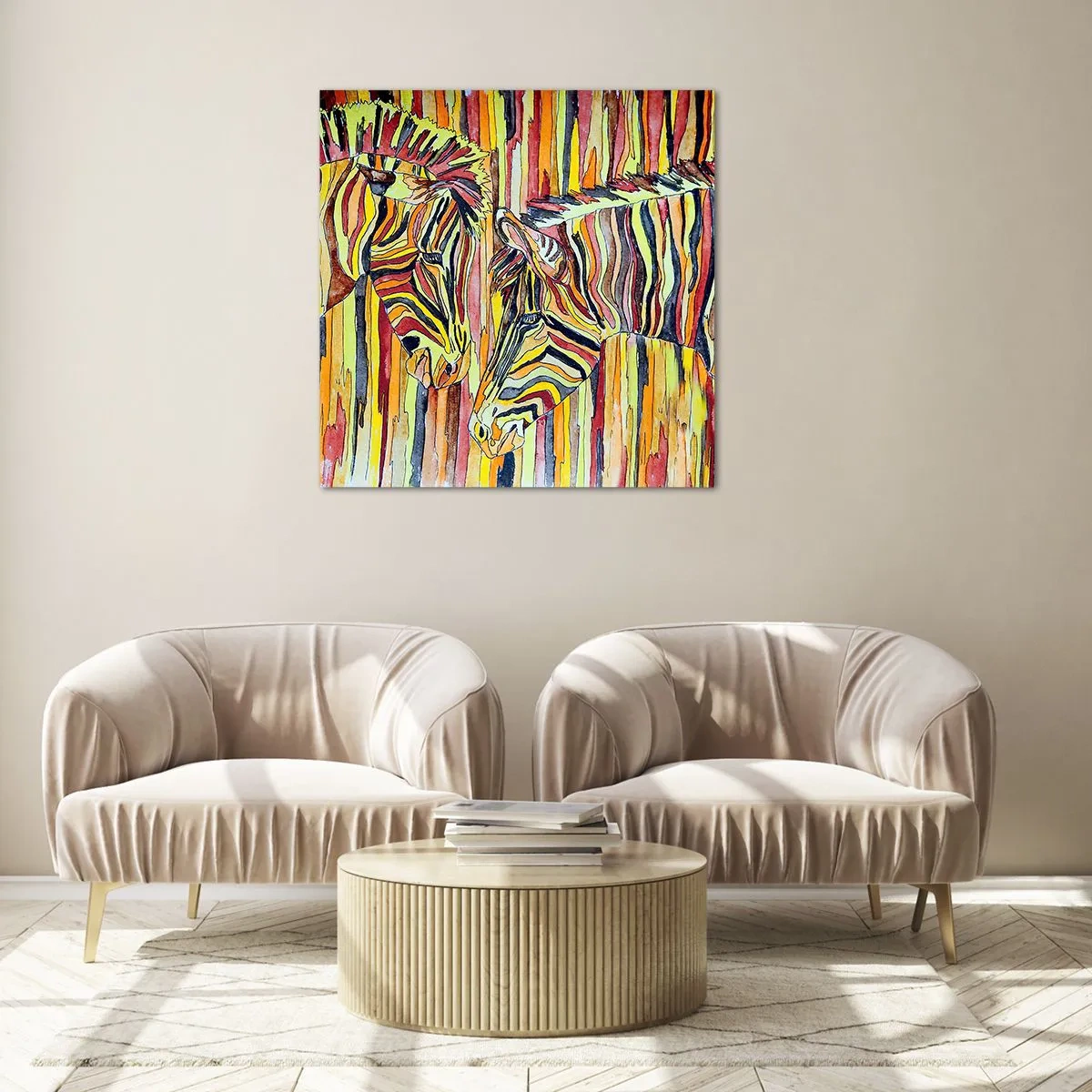 Obraz na skle - Takže ty taky… - 60x60 cm