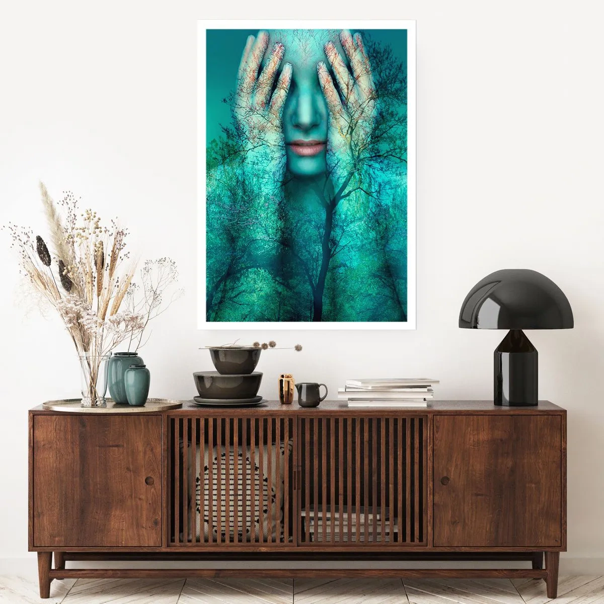 Plakát - Ponořená do modré - 70x100 cm