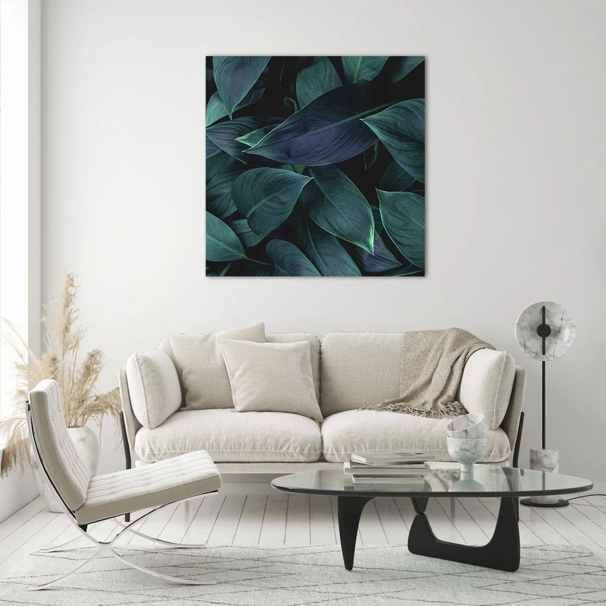 Obraz na skle - Zeleň sama o sobě - 70x70 cm